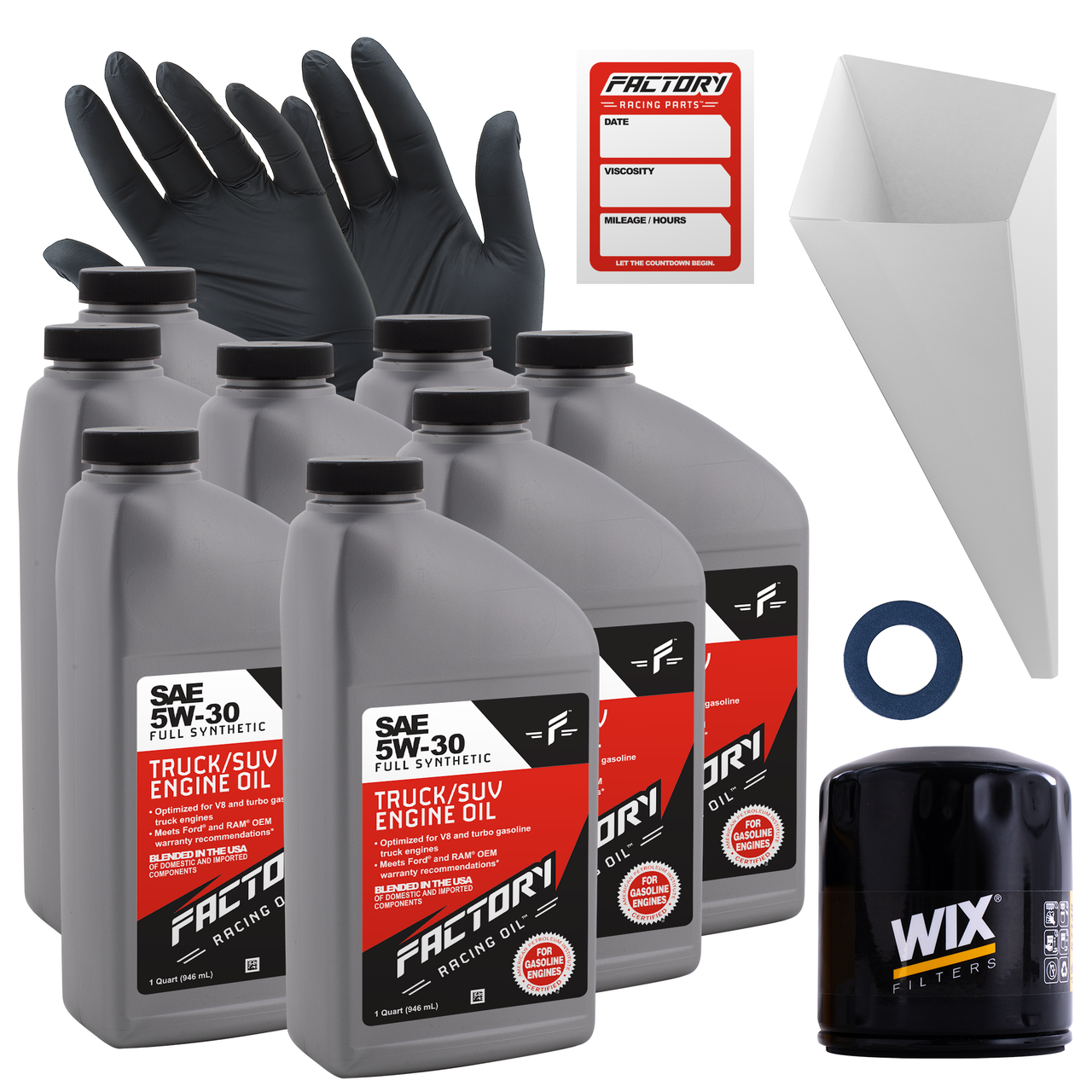 Oil Change Kit For Toyota Land Cruiser 4.7L V8 1998-2007 5W-30 Full Synthetic Oil - 8 Quarts