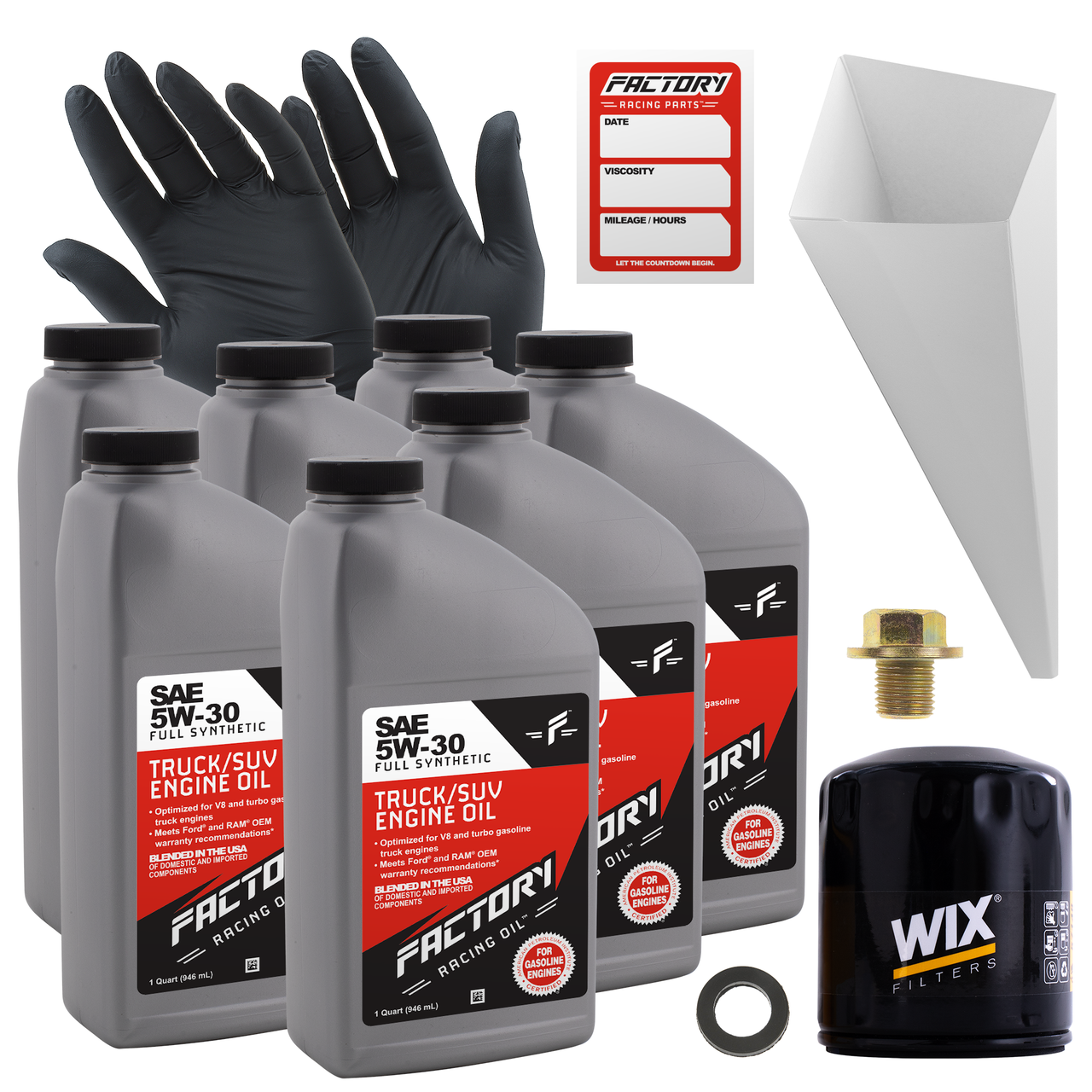 Oil Change Kit For Ford Bronco 2021-2023, Ranger 2019-2023 2.3L 5W-30 Full Synthetic Oil - 7 Quarts