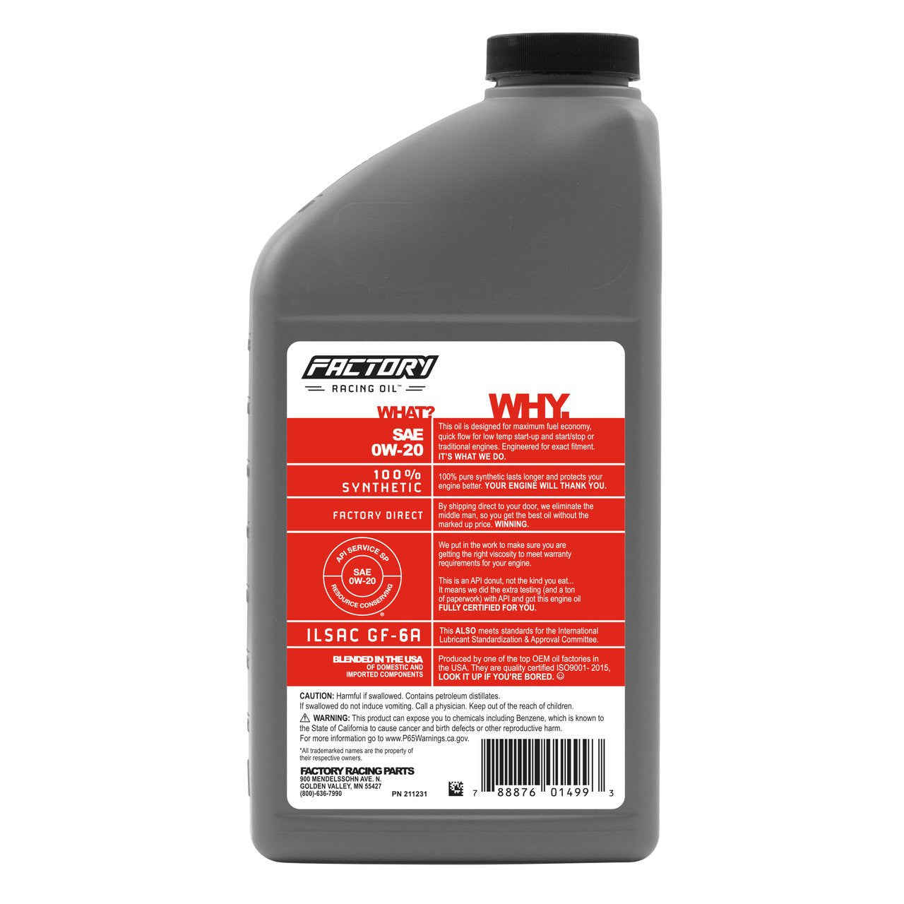 0W-20 Full Synthetic 6 Quart Deluxe Oil Change Kit for Toyota Avalon 3.5L 2019-2022, Camry 3.5L 2018-2022, Highlander 3.5L 2020-2021